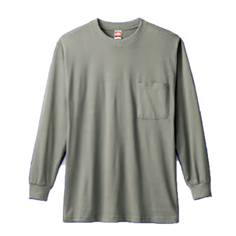 EXTRA_COMFORT 4.2oz 長袖綿Tシャツ(胸ポケット有り) 000...