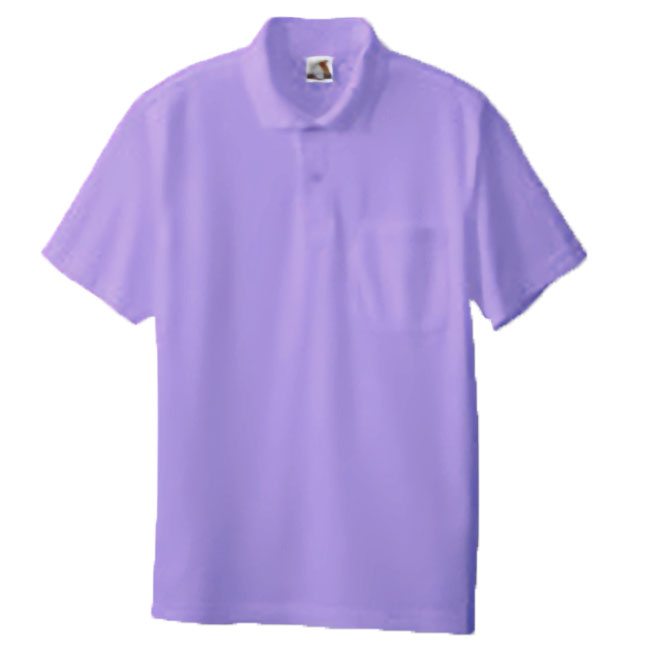 EXTRA_COMFORT 5.3oz 鹿の子ポロシャツ半袖(胸ポケット有り) 0027 SS～3L (パープル)