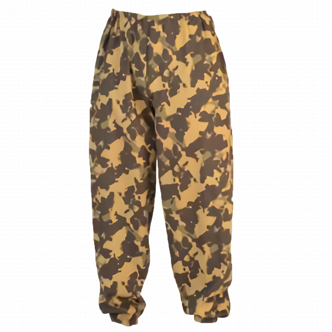 BULL WORKS 迷彩柄ヤッケパンツ(綿100%,オールシーズン) 3Lサイズ (カモフラグリーン)