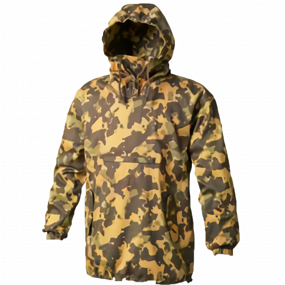 BULL WORKS 迷彩柄ヤッケ(綿100%,オールシーズン) 3Lサイズ (カモフラグリーン)