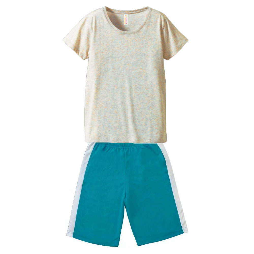 上オーロラへザー+下エメラルドブルー