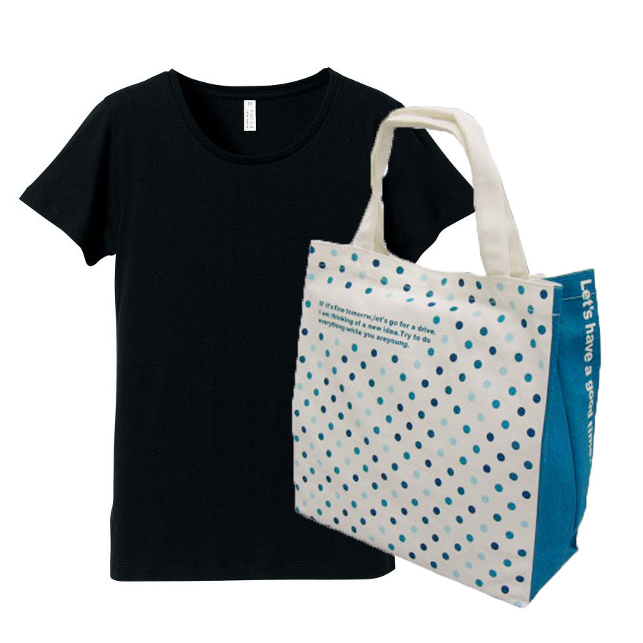 ブラック+バッグ(水玉)