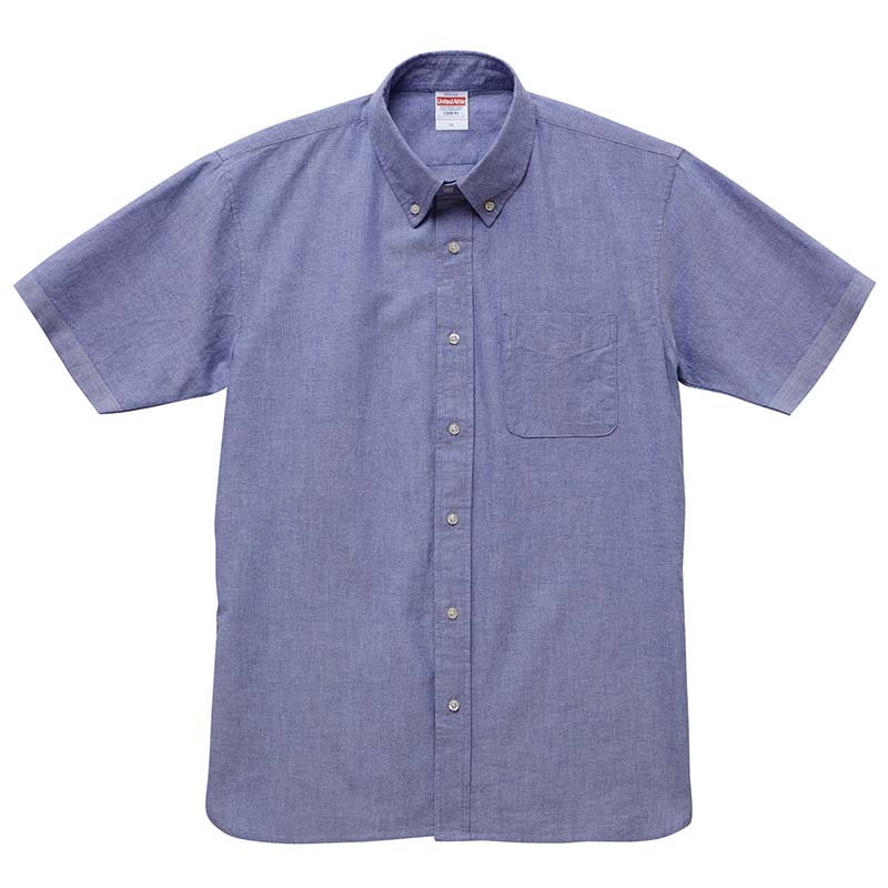 ユナイテッドアスレ オックスフォード ボタンダウン半袖シャツ S～XLサイズ (OXブルー)
