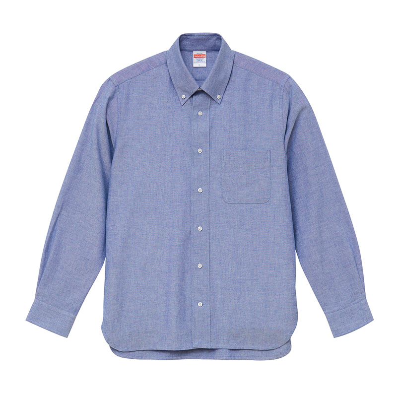 ユナイテッドアスレ オックスフォード ボタンダウン長袖シャツ S～XLサイズ (OXブルー)