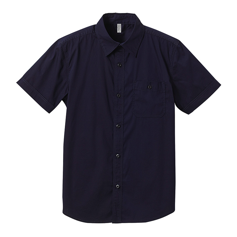 C.A.B.CLOTHING(キャブ・クロージング) ストレッチクロス半袖シャツ M～XLサイズ (ネイビー)