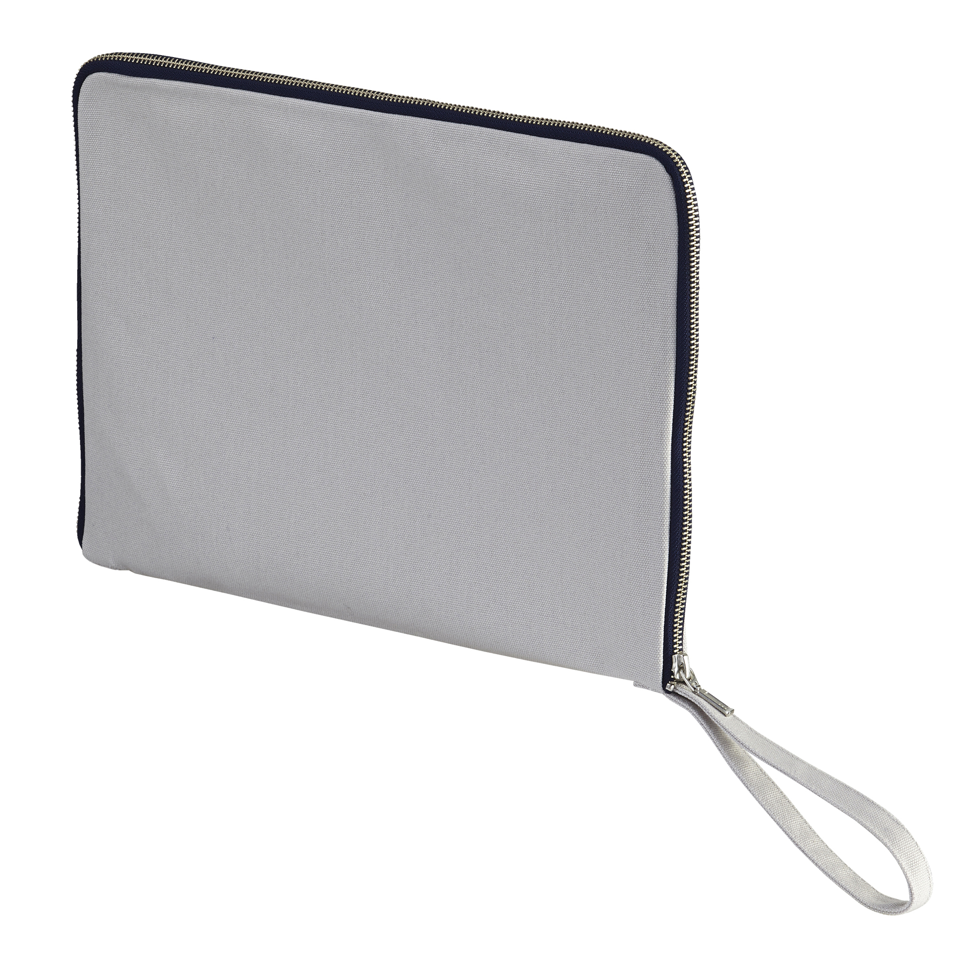 ユナイテッドアスレバッグ 14.3oz キャンバス クラッチバッグ (ライトグレー・ネイビー)