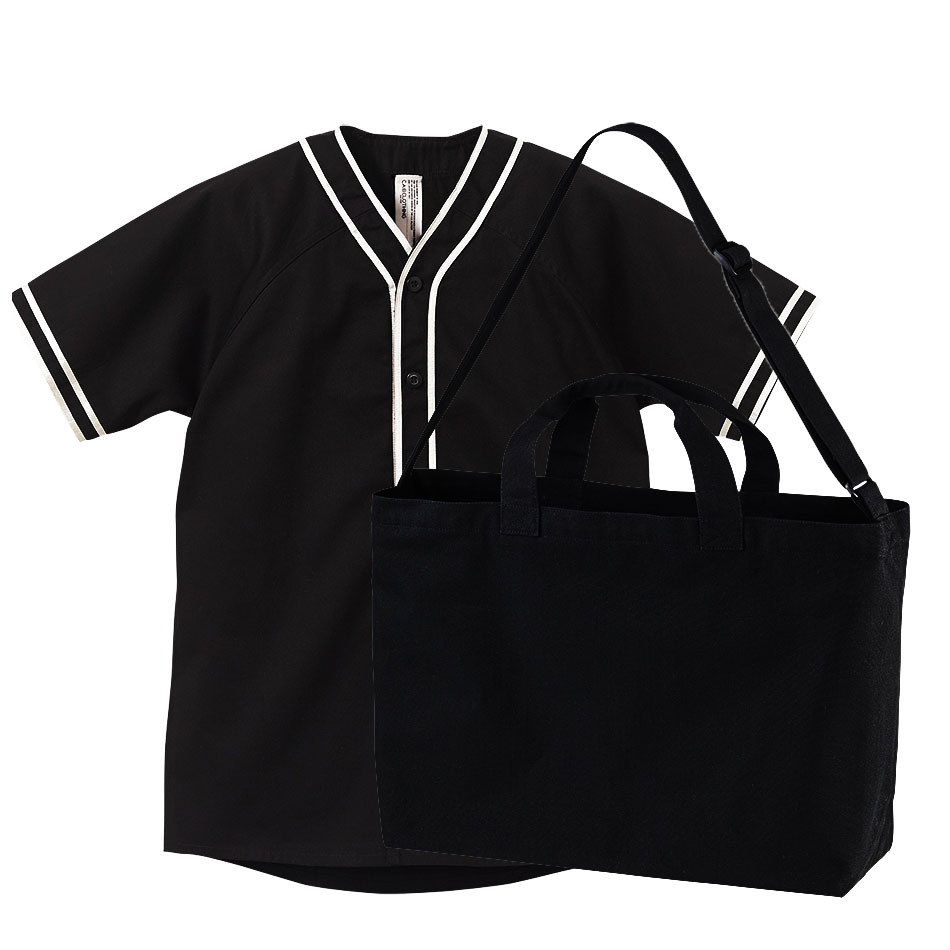 ブラック・ホワイト(シャツ)+ブラック(バッグ)