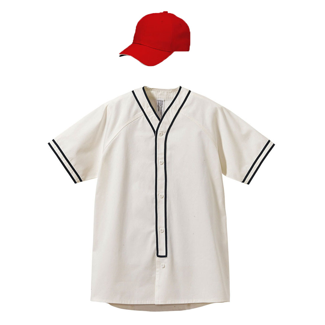 ブラック・ホワイト・ホワイト+帽子(レッド・ホワイト)