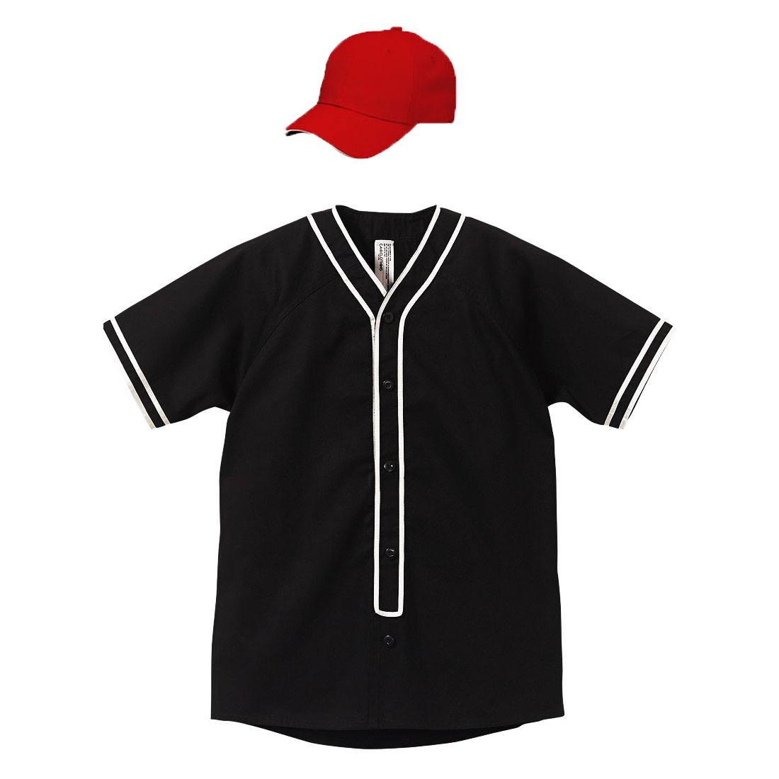 ブラック・ホワイト・ホワイト+帽子(レッド・ホワイト)