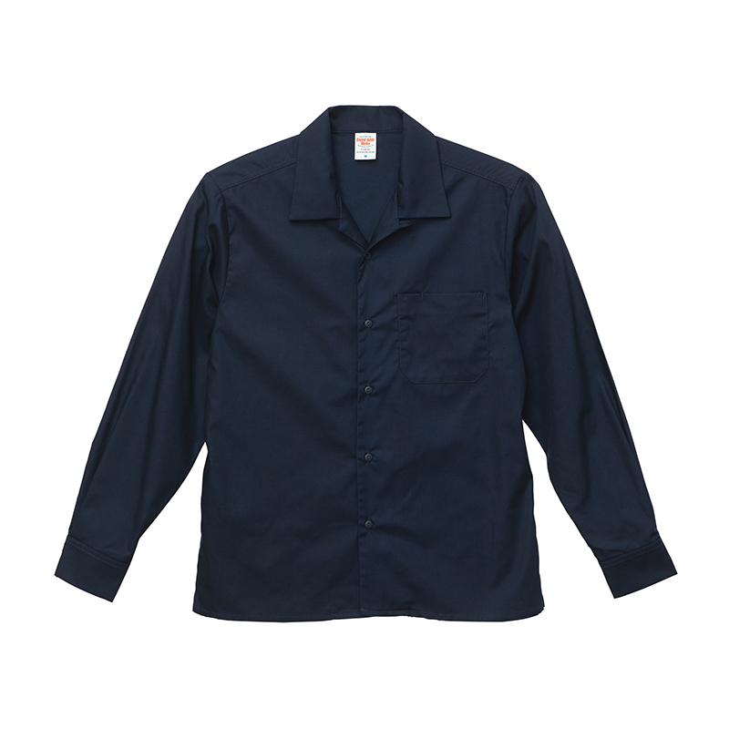 United Athle Works オープンカラー ロングスリーブシャツ XXL～5XLサイズ (DARK NAVY)