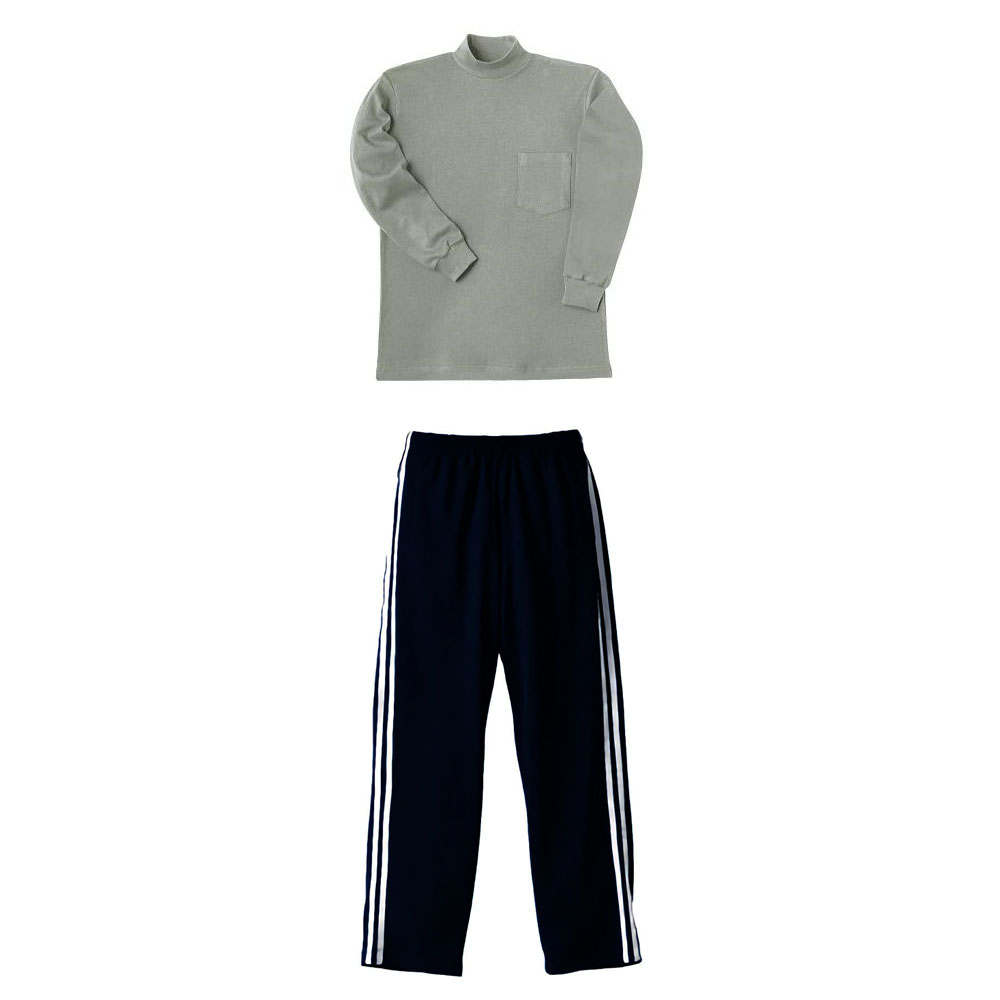 杢グレー+ネイビー・ホワイト