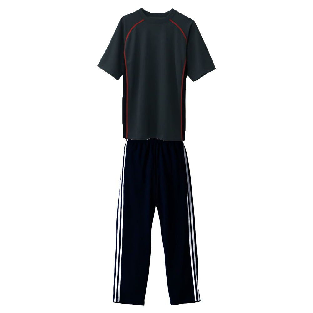 上チャコールグレー+下ネイビー・ホワイト