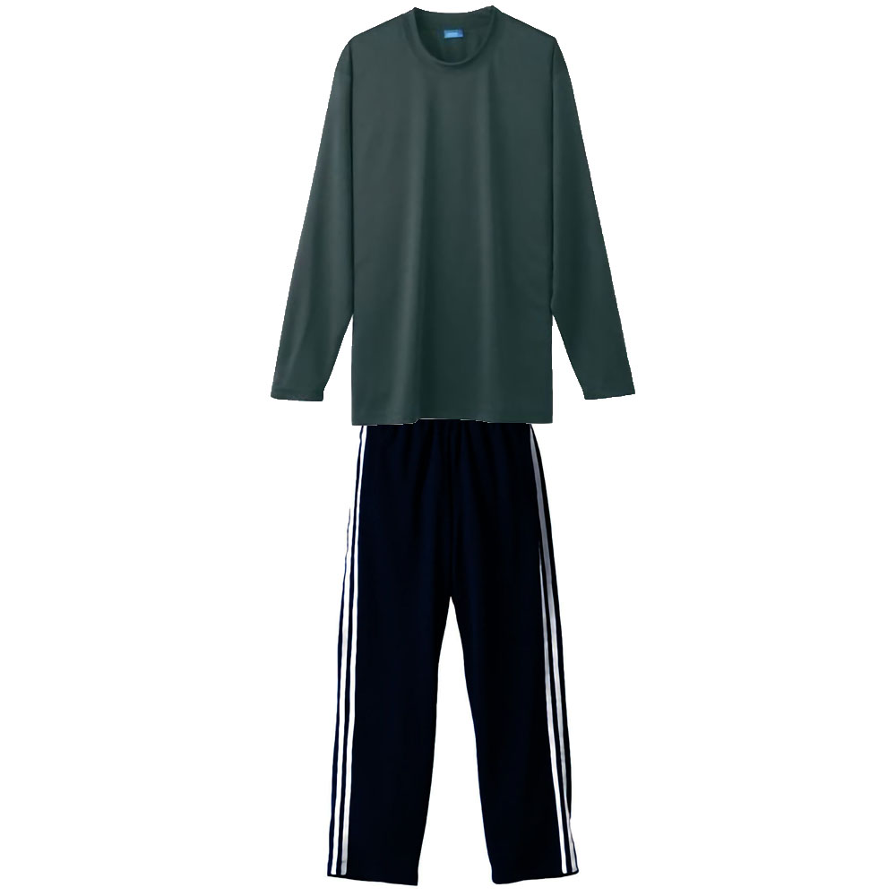 上チャコールグレー+下ネイビー・ホワイト