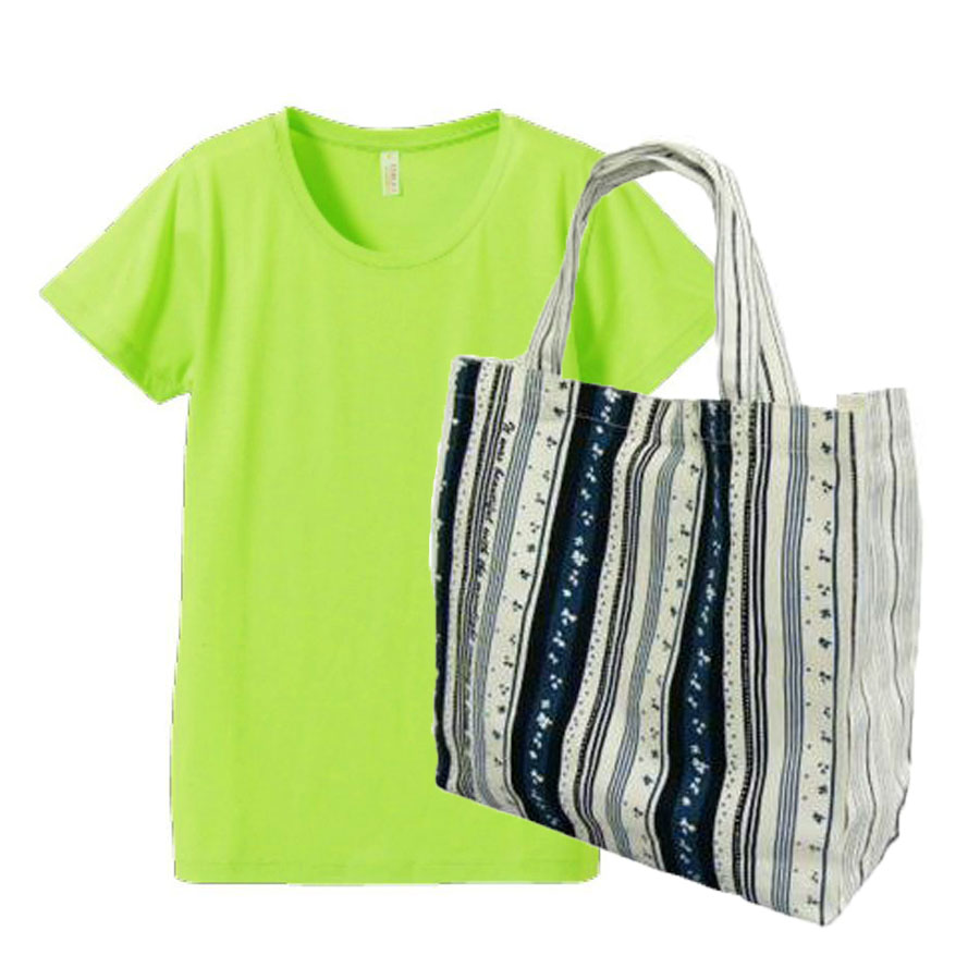 ライムグリーン+バッグ(リーフ)