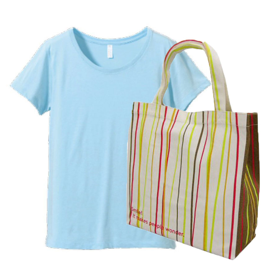 ライトブルー+バッグ(スマイル)