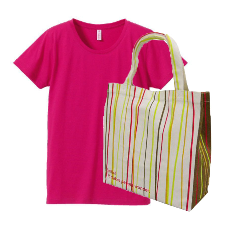 トロピカルピンク+バッグ(スマイル)"