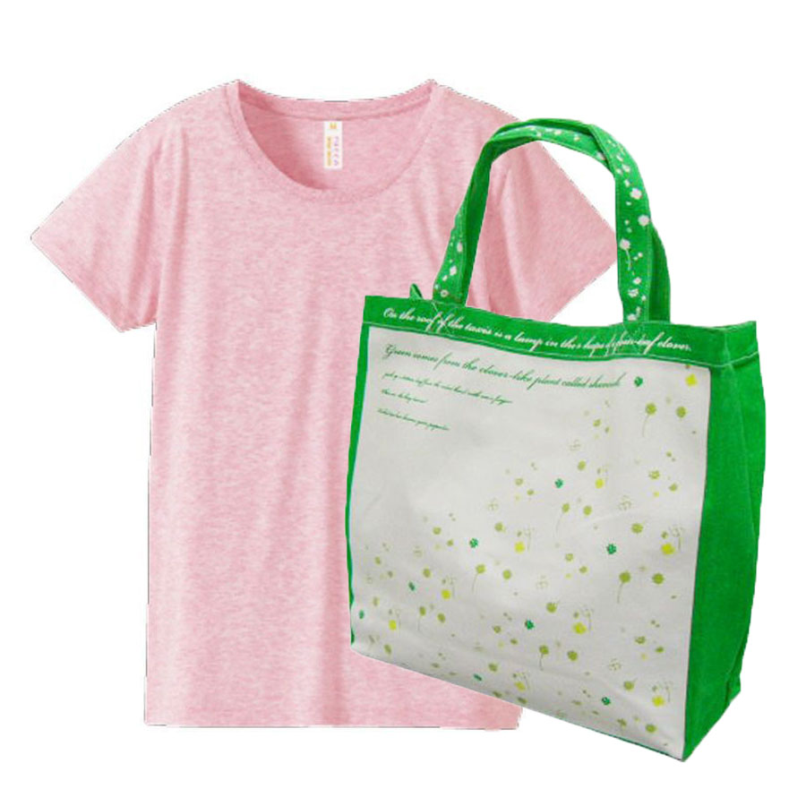 へザーピンク+バッグ(クローバー)