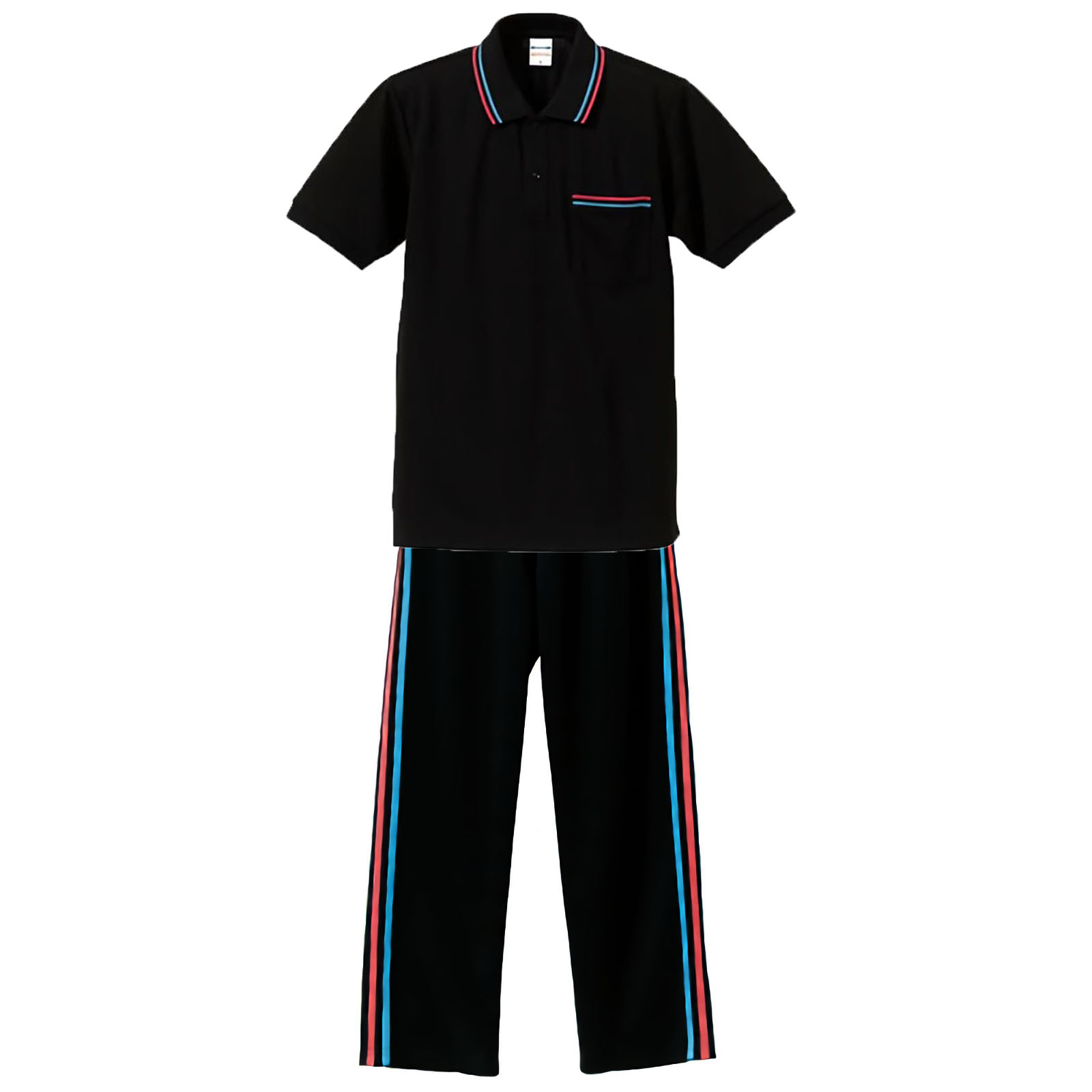 上下ブラック・トロピカルピンク・ターコイズブルー