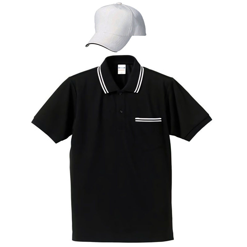 ブラック・ホワイト・ホワイト+帽子(ホワイト・ブラック)