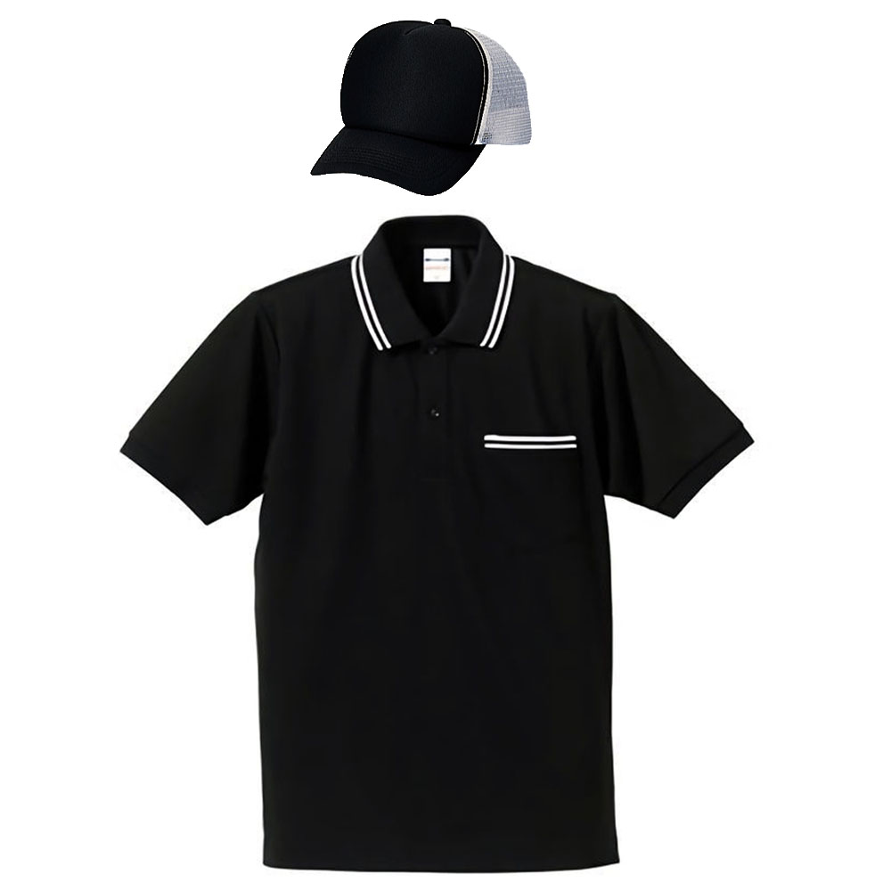 ブラック・ホワイト・ホワイト+帽子(ブラック・ホワイト)