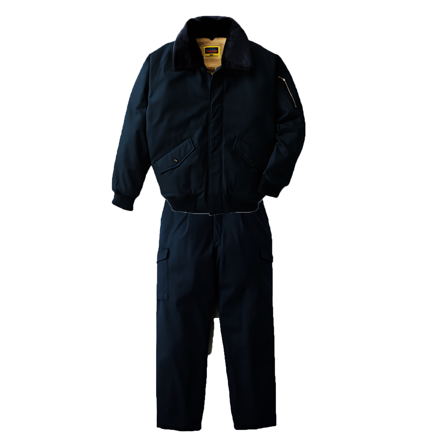 PROTECT WINTER 綿フライトスーツ(パイロットジャンパー+パンツ) 3Lサイズ (ネイビー)
