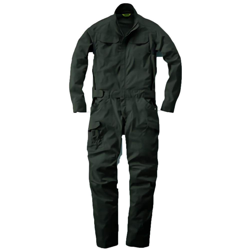 OVERALL(つなぎ) 脇メッシュ・ウエストアジャスト ダークアーミー S～LL(XL)サイズ (アーミー)