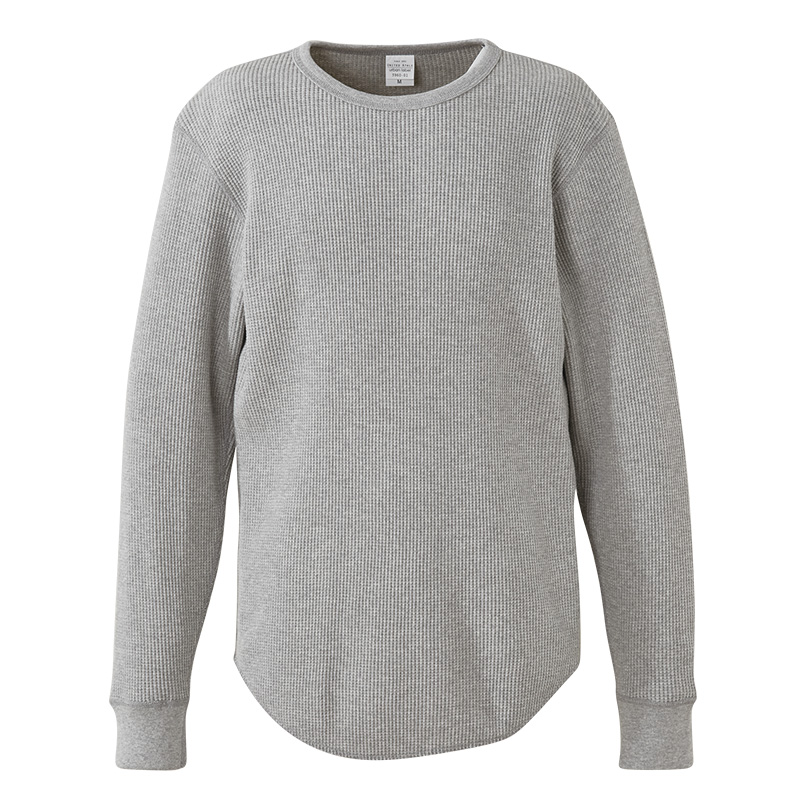 ユナイテッドアスレ 10.3oz ヘヴィーウェイト長袖ワッフルTシャツ S～LL(XL)サイズ (ヘザーグレー)