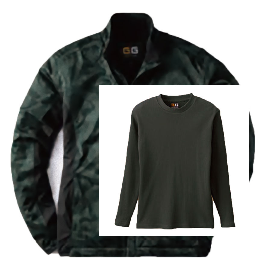 カモフラグリーン(Outer)+アーミー(Inner)