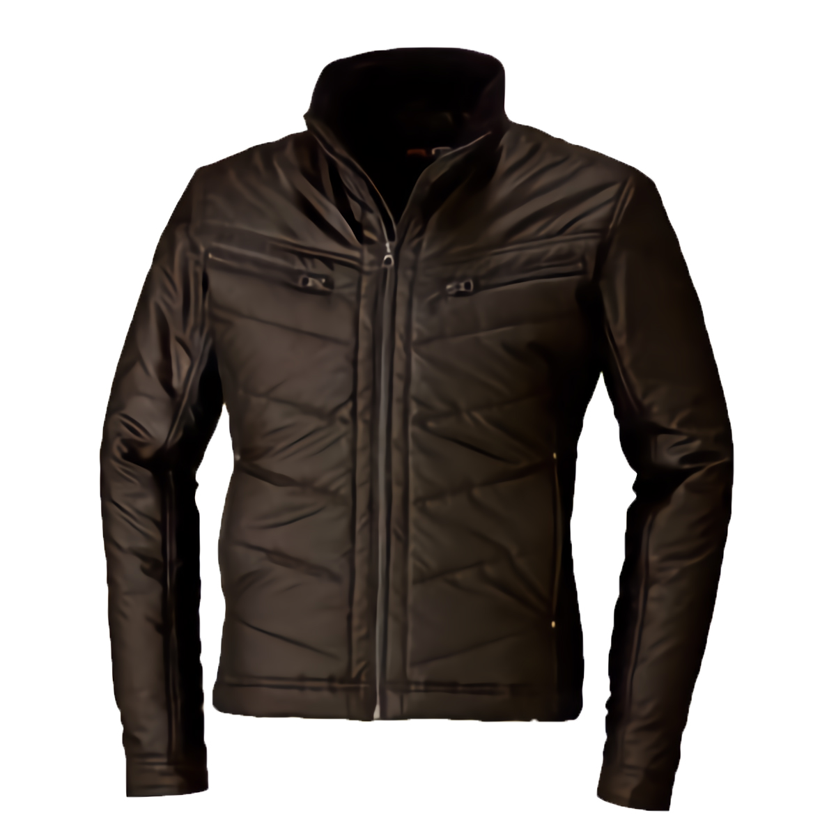 G.GROUND レザーテイスト ライダースジャケット 3Lサイズ (ブラウン)