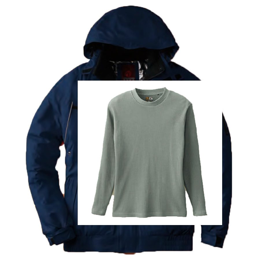 ネイビー(Outer)+ヘザーグレー(Inner)