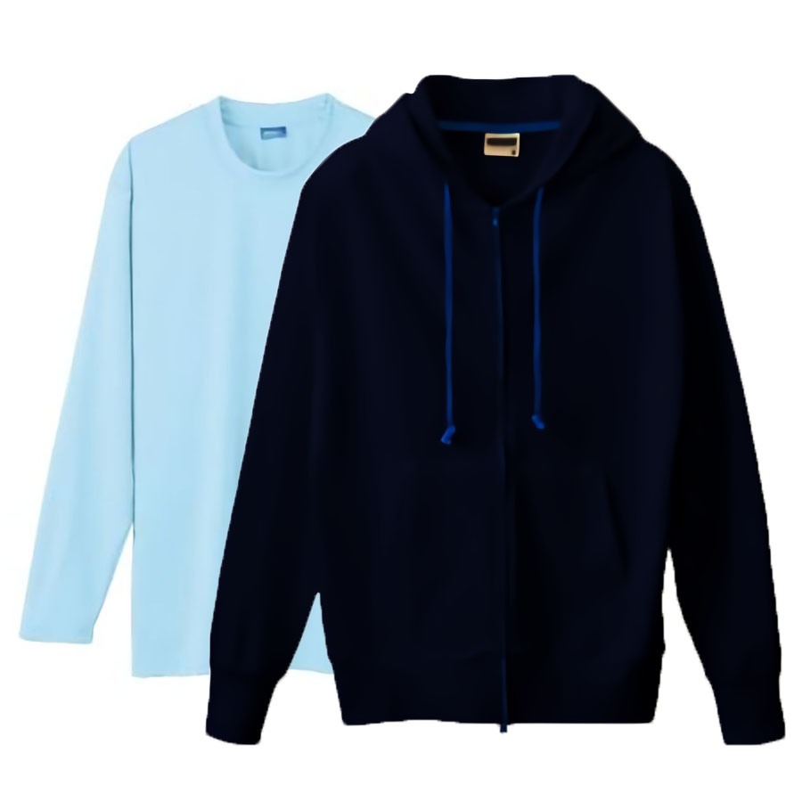 ネイビー(Outer)+サックス(Inner)