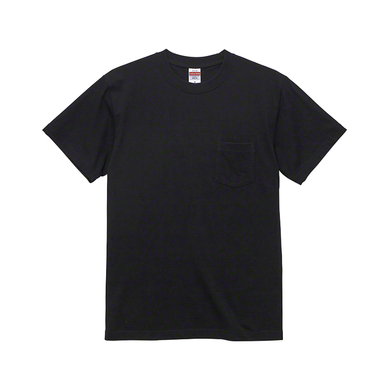 ユナイテッドアスレ 5.6oz ハイクオリティーTシャツ(胸ポケット有り) (ブラック)