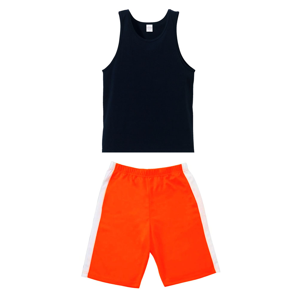 上ネイビー+下オレンジ