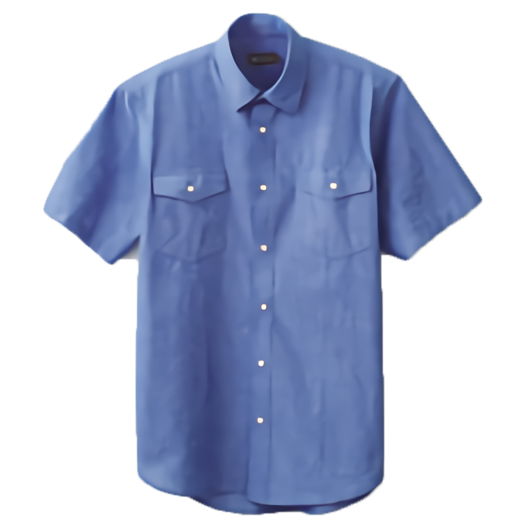 Soberry 半袖ダンガリーシャツ for メンズ S～LLサイズ (ブルー)