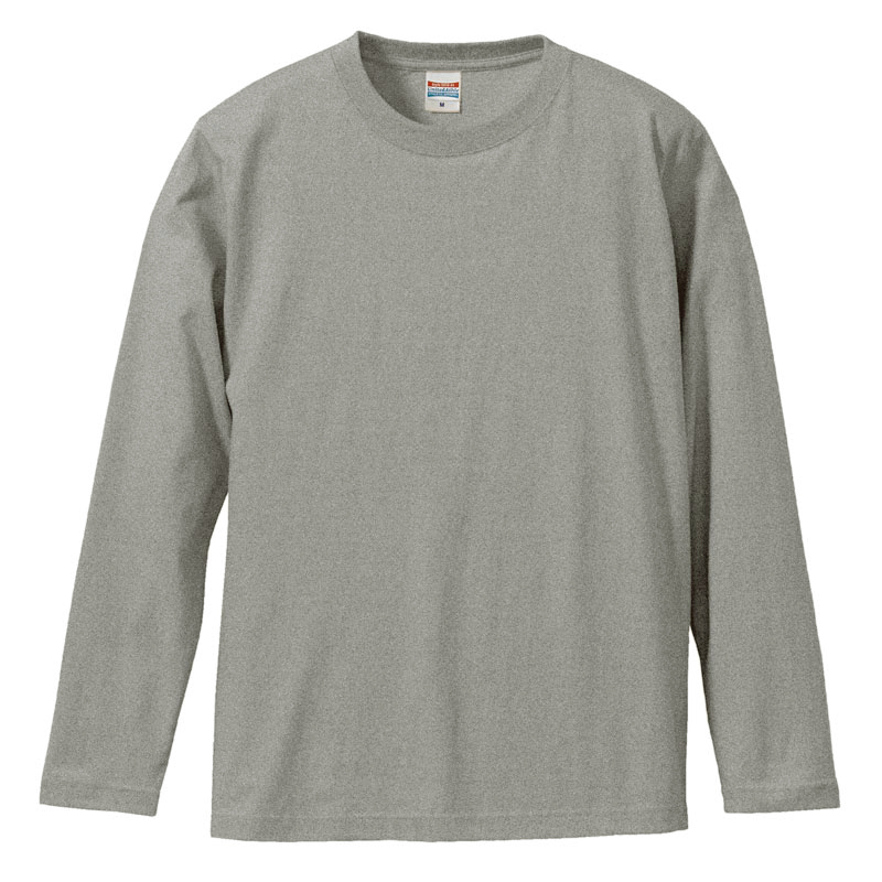 ユナイテッドアスレ 5.6oz カラー長袖Tシャツ ジュニアサイズ (ミックスグレー)