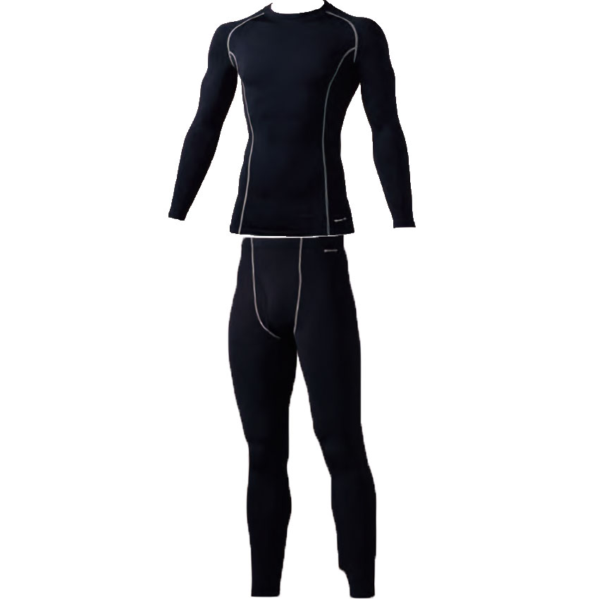 上下ブラックxシルバーグレーライン