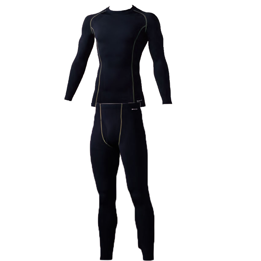 上下ブラックxゴールドライン