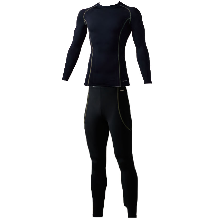 上下ブラックxゴールドライン