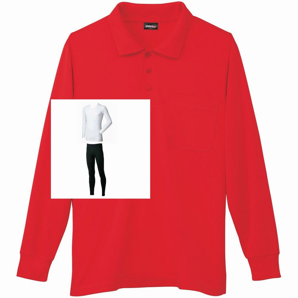 レッド+インナー上下(白シャツ+黒パンツ)