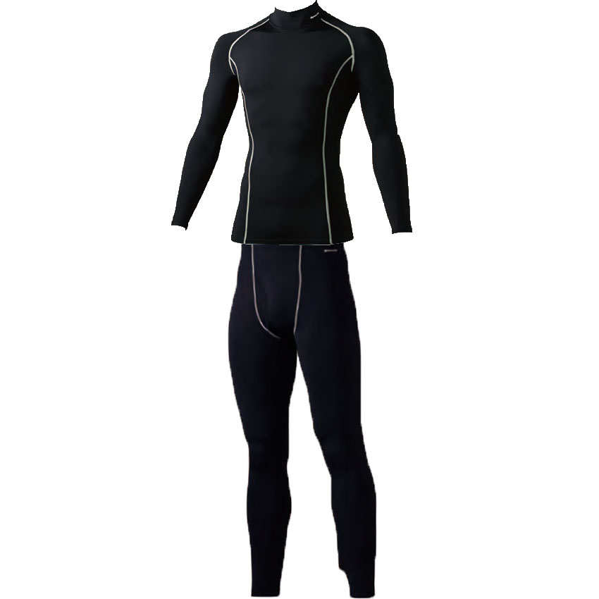 上下ブラックxシルバーグレーライン