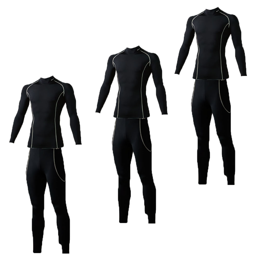 上下ブラックxシルバーグレーライン