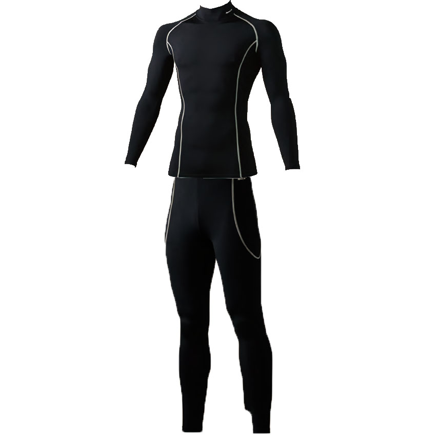 上下ブラックxシルバーグレーライン