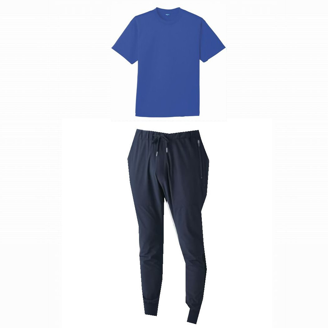 ロイヤルブルー(Tシャツ)+ネイビー(パンツ)