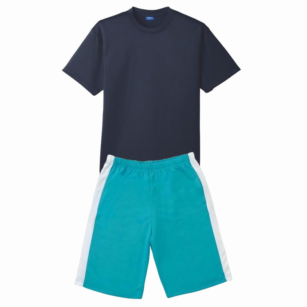 上ネイビー+下エメラルドブルー