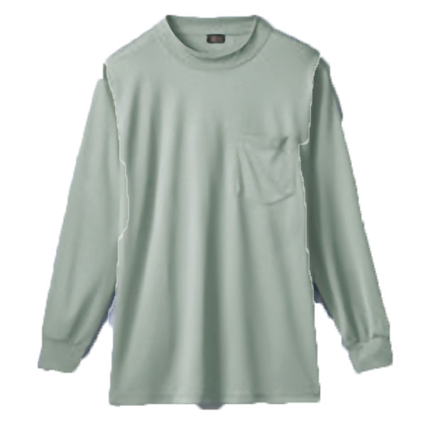 DRY+D(ドライ+デオドラント) 4.4oz 長袖ローネックシャツ(胸ポケット有り) M～3Lサイズ