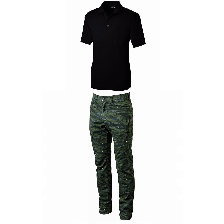 上ブラック+下カモフラグリーン