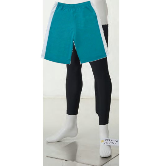 エメラルドブルー(パンツ)+ブラック(レッグサポーター)