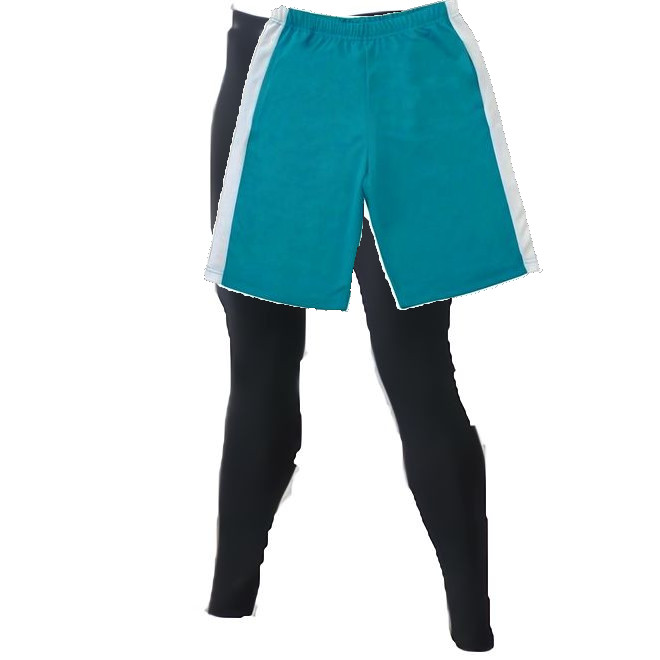 エメラルドブルー(ハーフパンツ)+ブラック