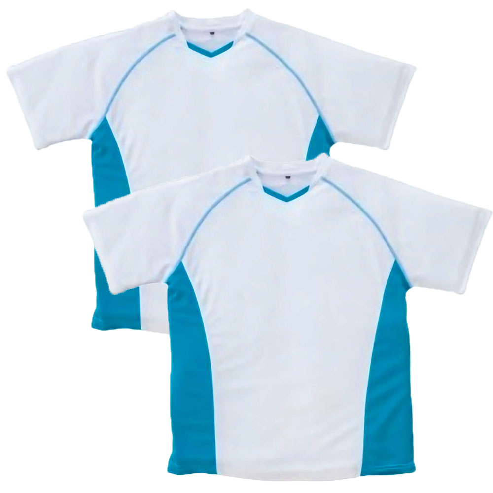 ホワイト/ターコイズ