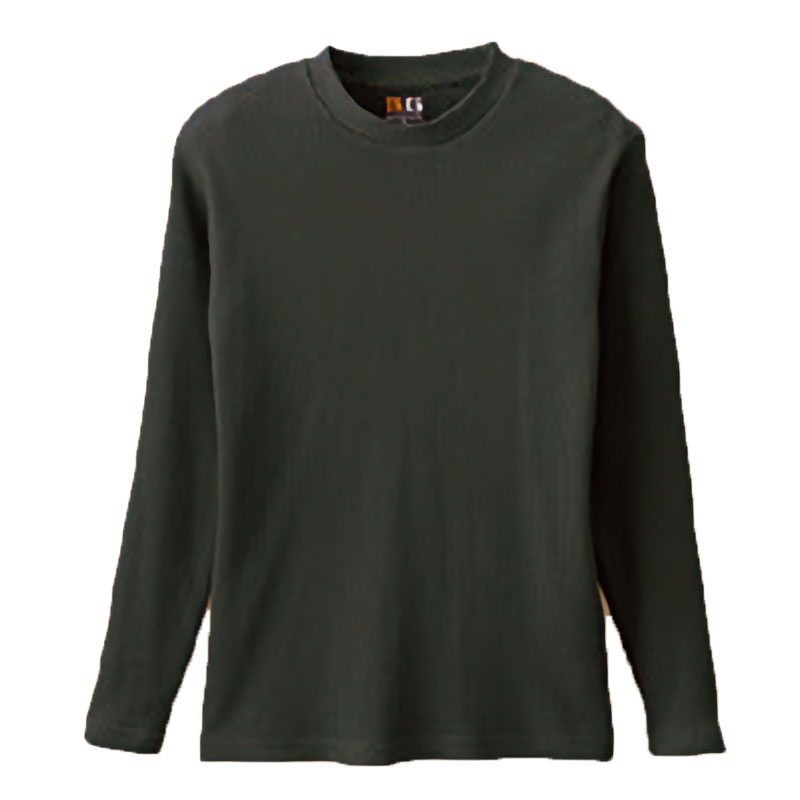 G.GROUND 8.8oz 長袖Tシャツ(綿100%ワッフル素材&消臭機能)  M～3Lサイズ (アーミー)